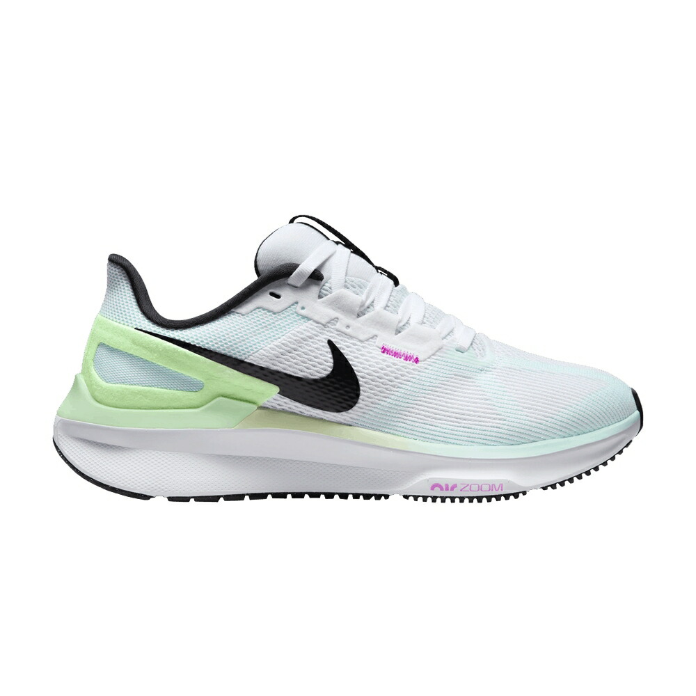 ナイキ ズーム 白色 ホワイト 青色 ブルー 緑 グリーン WHITE BLUE スニーカー レディース NIKE WMNS AIR ZOOM STRUCTURE 25 GLACIER / WHITE GLACIER BLUE VAPOR GREEN