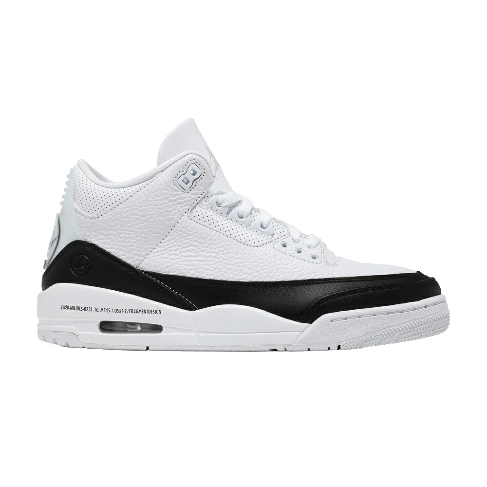 ナイキ 白いこと 白いこと 黒いこと 黒いこと エアジョーダン \u0027WHITE\u0027 スニーカー メンズ AIR JORDAN FRAGMENT DESIGN X AIR JORDAN 3 RETRO SP / WHITE BLACK WHITE