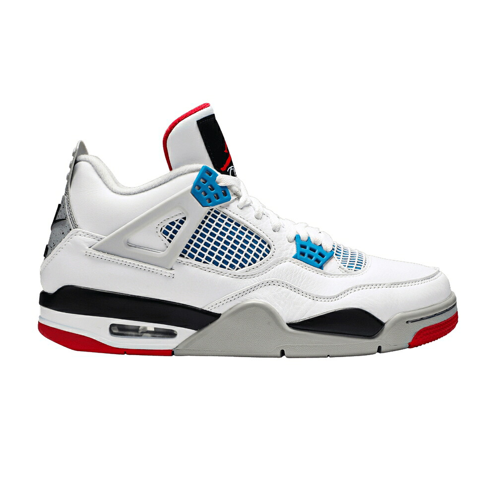 ナイキ 白色 ホワイト 青色 ブルー ファイア 赤 レッド エアジョーダン 'WHAT 4' スニーカー メンズ AIR JORDAN AIR JORDAN 4 RETRO SE THE / WHITE MILITARY BLUE FIRE RED