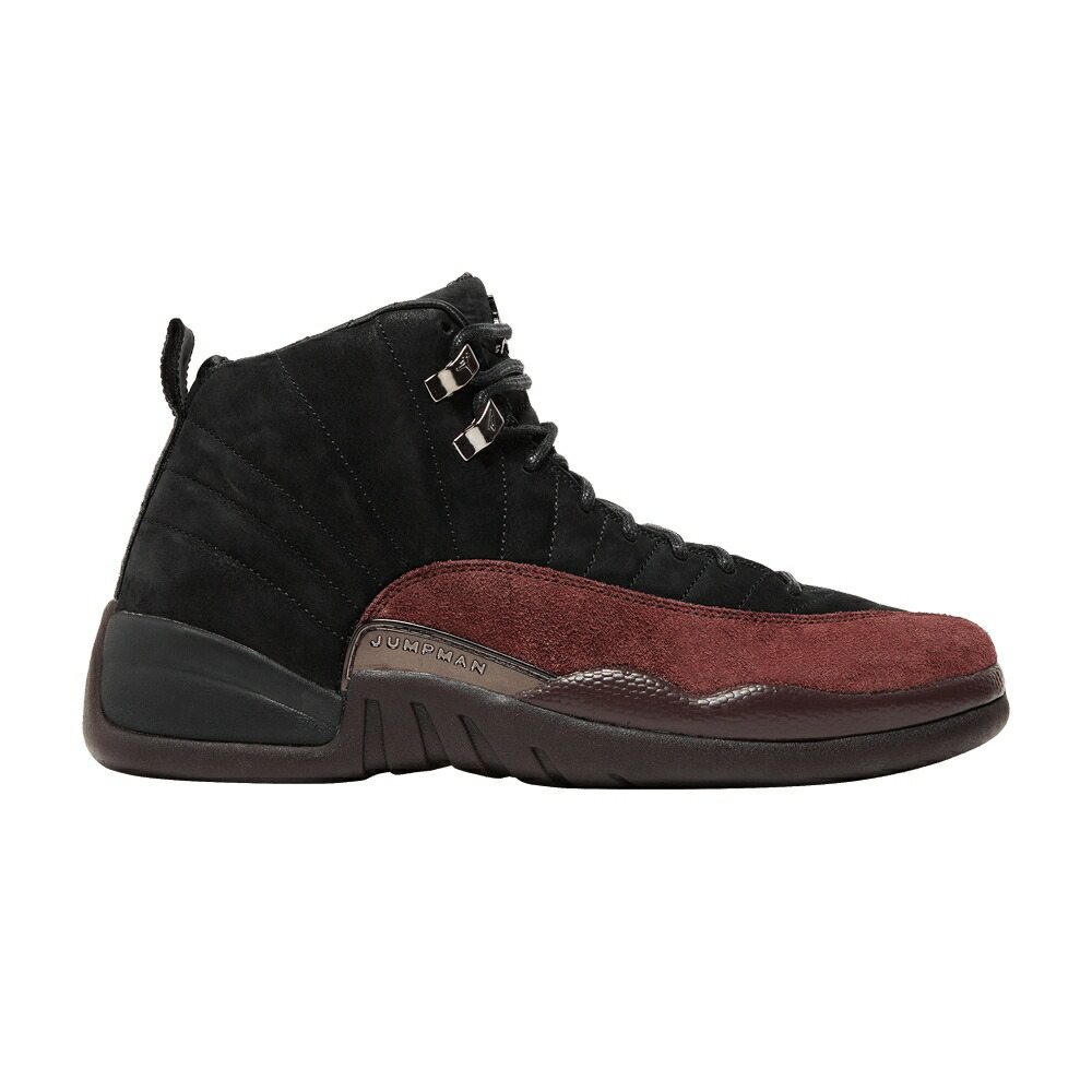 ナイキ 黒色 ブラック ワイン色 バーガンディー エアジョーダン BLACK スニーカー レディース AIR JORDAN A MA MANI RE X WMNS AIR JORDAN 12 RETRO SP / BLACK BLACK BURGUNDY CRUSH
