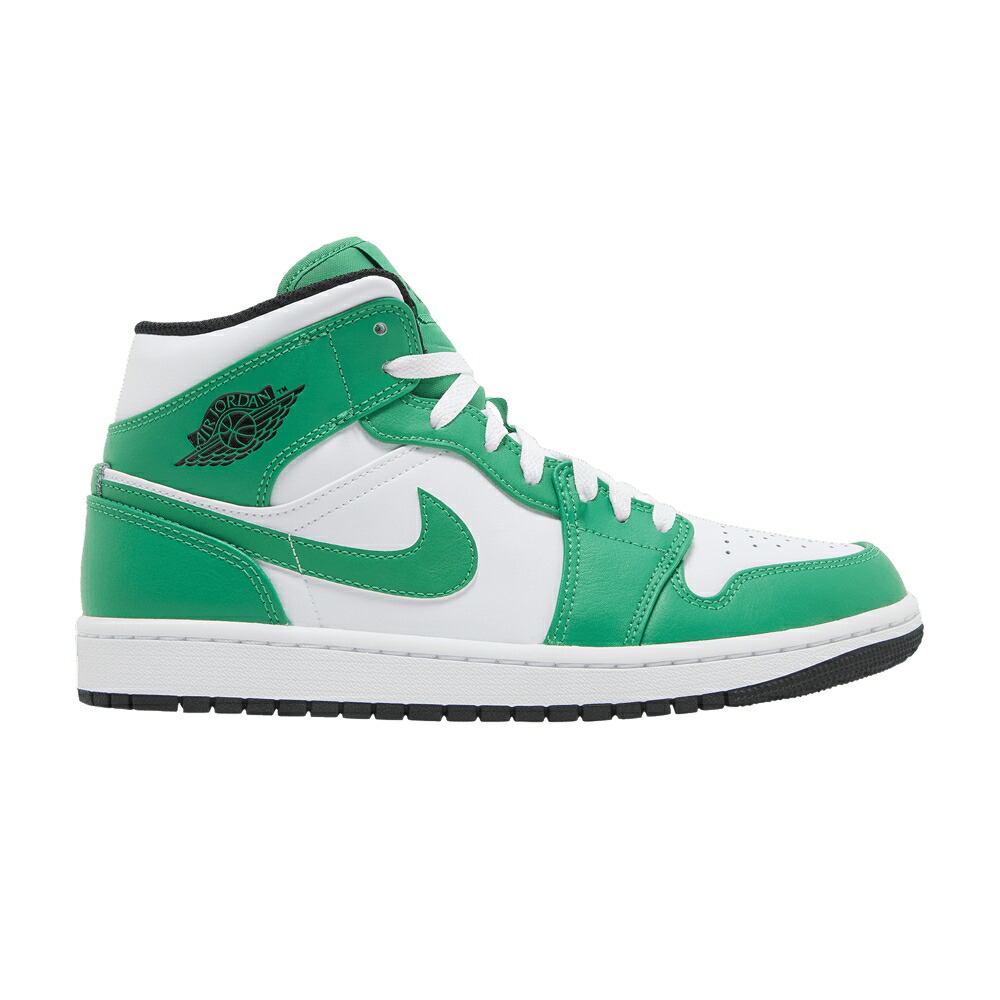 ナイキ ミッド 緑 グリーン 黒色 ブラック 白色 ホワイト エアジョーダン LUCKY GREEN スニーカー メンズ AIR JORDAN AIR JORDAN 1 MID / LUCKY GREEN BLACK WHITE