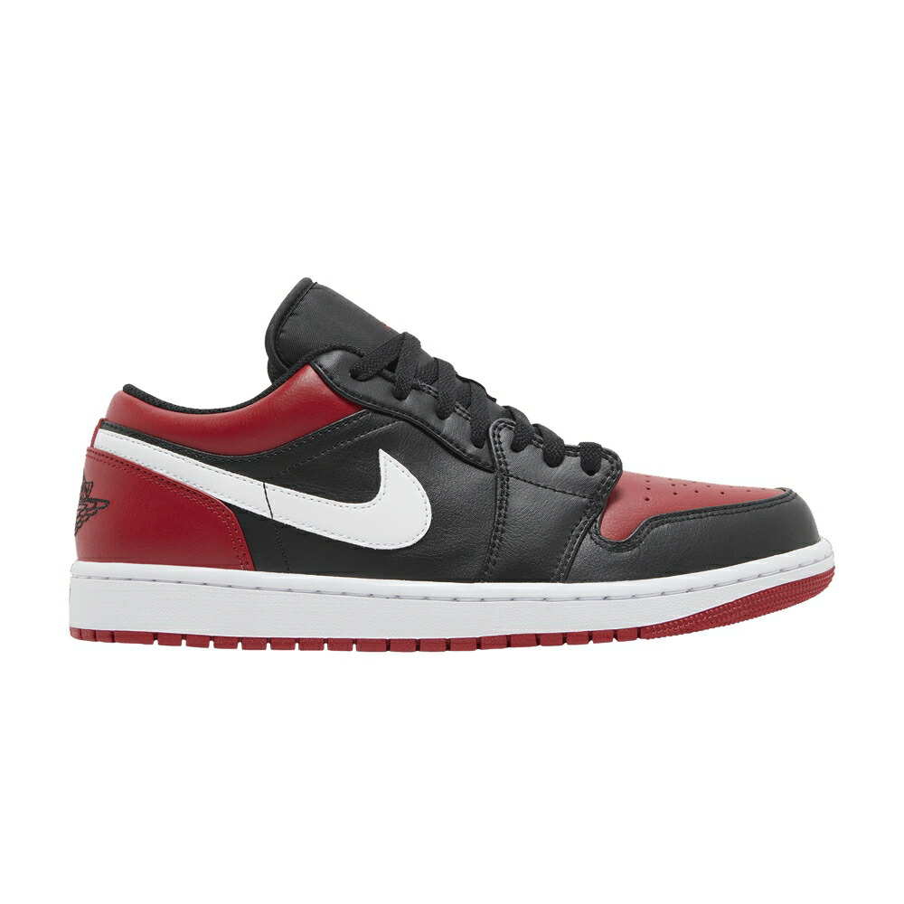 ナイキ 黒色 ブラック 赤 レッド 白色 ホワイト エアジョーダン ALTERNATE TOE スニーカー メンズ AIR JORDAN AIR JORDAN 1 LOW BRED / BLACK GYM RED WHITE