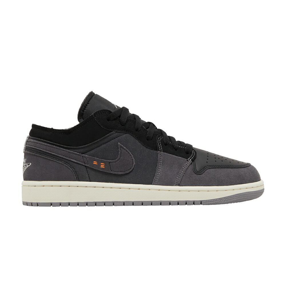 ナイキ 黒色 ブラック 灰色 シメント エアジョーダン INSIDE BLACK スニーカー メンズ AIR JORDAN AIR JORDAN 1 LOW SE CRAFT OUT - / BLACK LIGHT GRAPHITE SAIL CEMENT