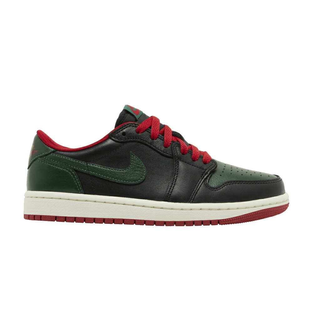 ナイキ 黒色 ブラック 緑 グリーン 赤 レッド エアジョーダン BLACK GREEN スニーカー レディース AIR JORDAN WMNS AIR JORDAN 1 RETRO LOW OG GORGE / BLACK GORGE GREEN VARSITY RED