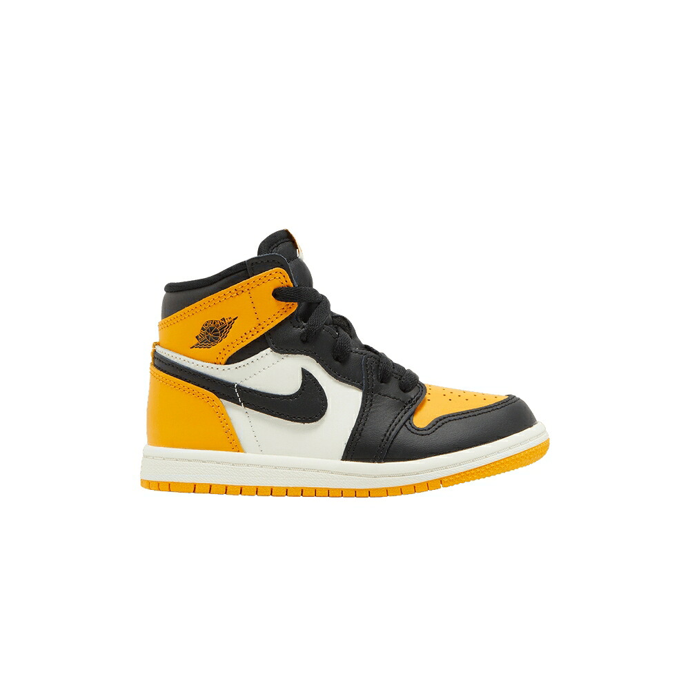 ナイキ ご機嫌 黒いこと 黒いこと エアジョーダン \u0027YELLOW TOE\u0027 もの言う花 AIR JORDAN AIR JORDAN 1 RETRO HIGH OG TD / TAXI BLACK SAIL