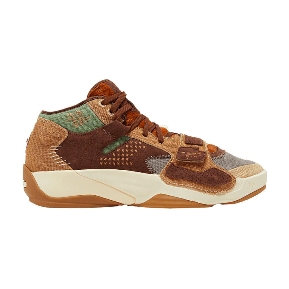 ナイキ 赤銅色 赤銅色 エアジョーダン \u0027VOODOO\u0027 スニーカー メンズ AIR JORDAN AIR JORDAN ZION 2 PF / FLAX SESAME FAUNA BROWN MUSLIN