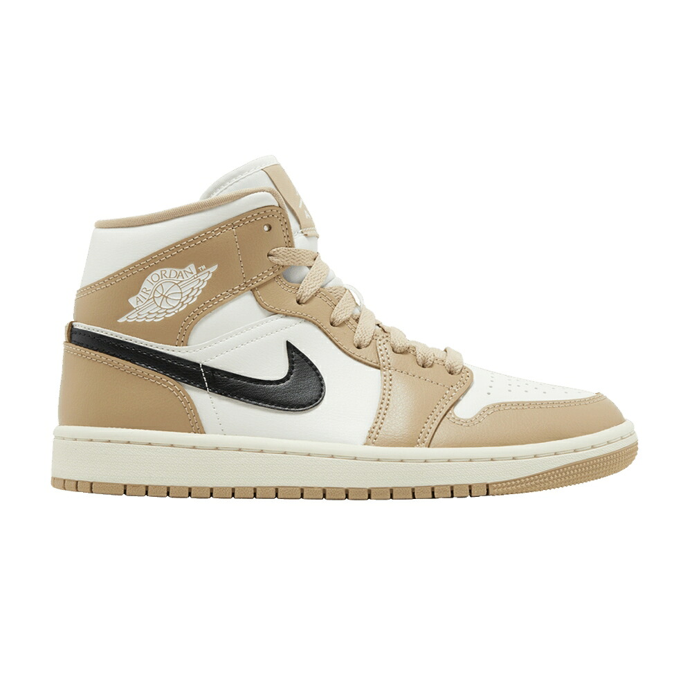 ナイキ ミッド 黒いこと 黒いこと エアジョーダン \u0027DESERT\u0027 スニーカー レディース AIR JORDAN WMNS AIR JORDAN 1 MID / SAIL BLACK DESERT