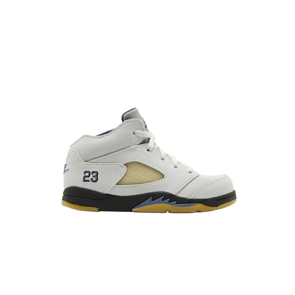 ナイキ 黒色 ブラック 青色 ブルー エアジョーダン 'DAWN' ベビー AIR JORDAN A MA MANI RE X AIR JORDAN 5 RETRO TD / PHOTON DUST BLACK DIFFUSED BLUE｜スニケス