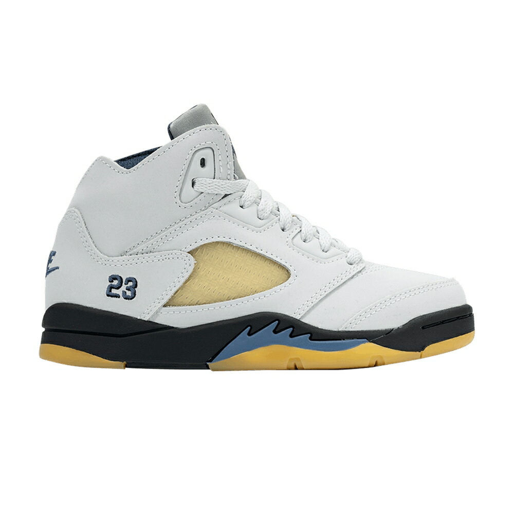 ナイキ 黒色 ブラック 青色 ブルー エアジョーダン 'DAWN' ジュニア キッズ AIR JORDAN A MA MANI RE X AIR JORDAN 5 RETRO PS / PHOTON DUST BLACK DIFFUSED BLUE ベビー マタニティ スニーカー