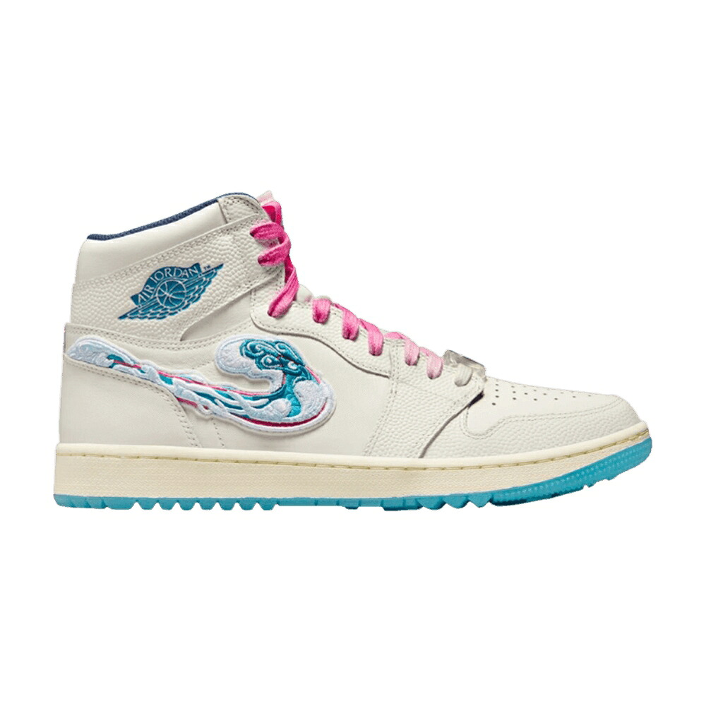 ナイキ ご機嫌 ゴルフ さくら色 エアジョーダン \u0027ALOHA\u0027 スニーカー メンズ AIR JORDAN MICHELLE WIE WEST X AIR JORDAN 1 HIGH GOLF NRG 2 / SAIL HYPER PINK COCONUT MILK 靴-スニーカー
