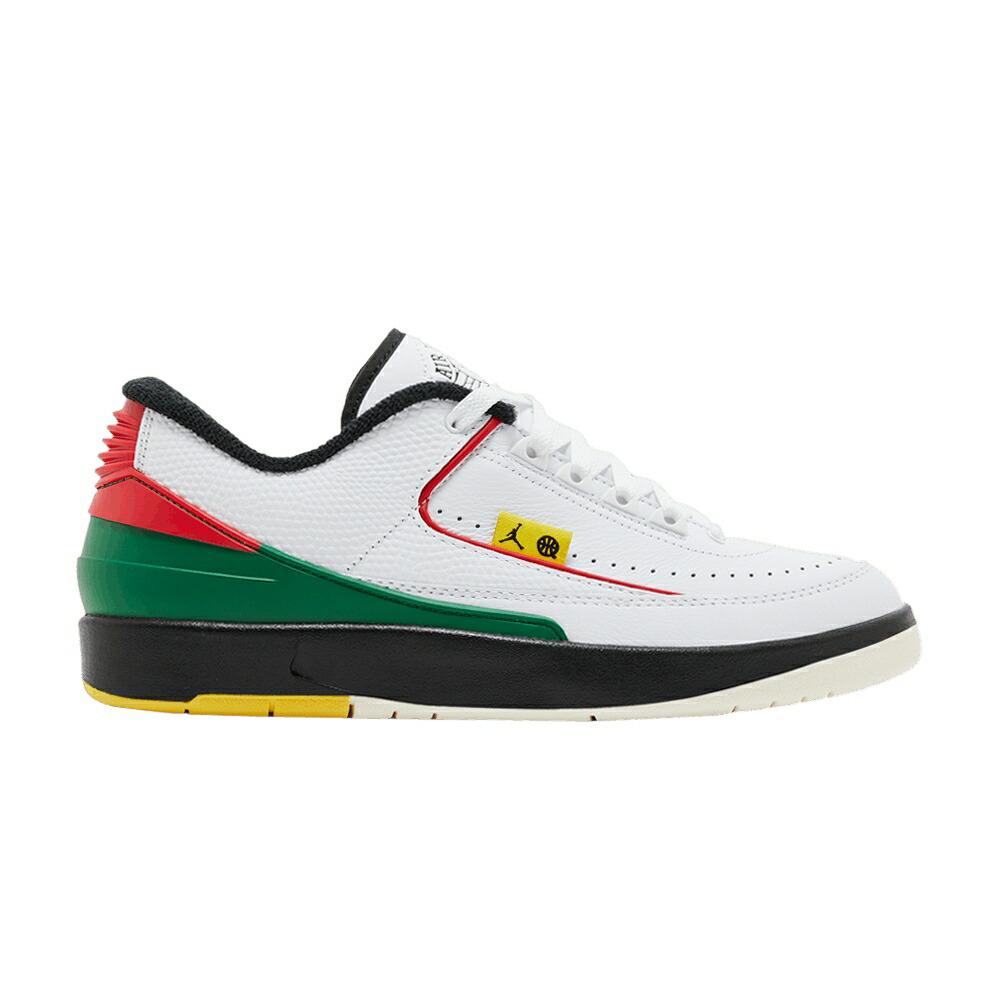 ナイキ 白色 ホワイト 黒色 ブラック 赤 レッド エアジョーダン QUAI 54 スニーカー メンズ AIR JORDAN AIR JORDAN 2 RETRO LOW / WHITE BLACK UNIVERSITY RED