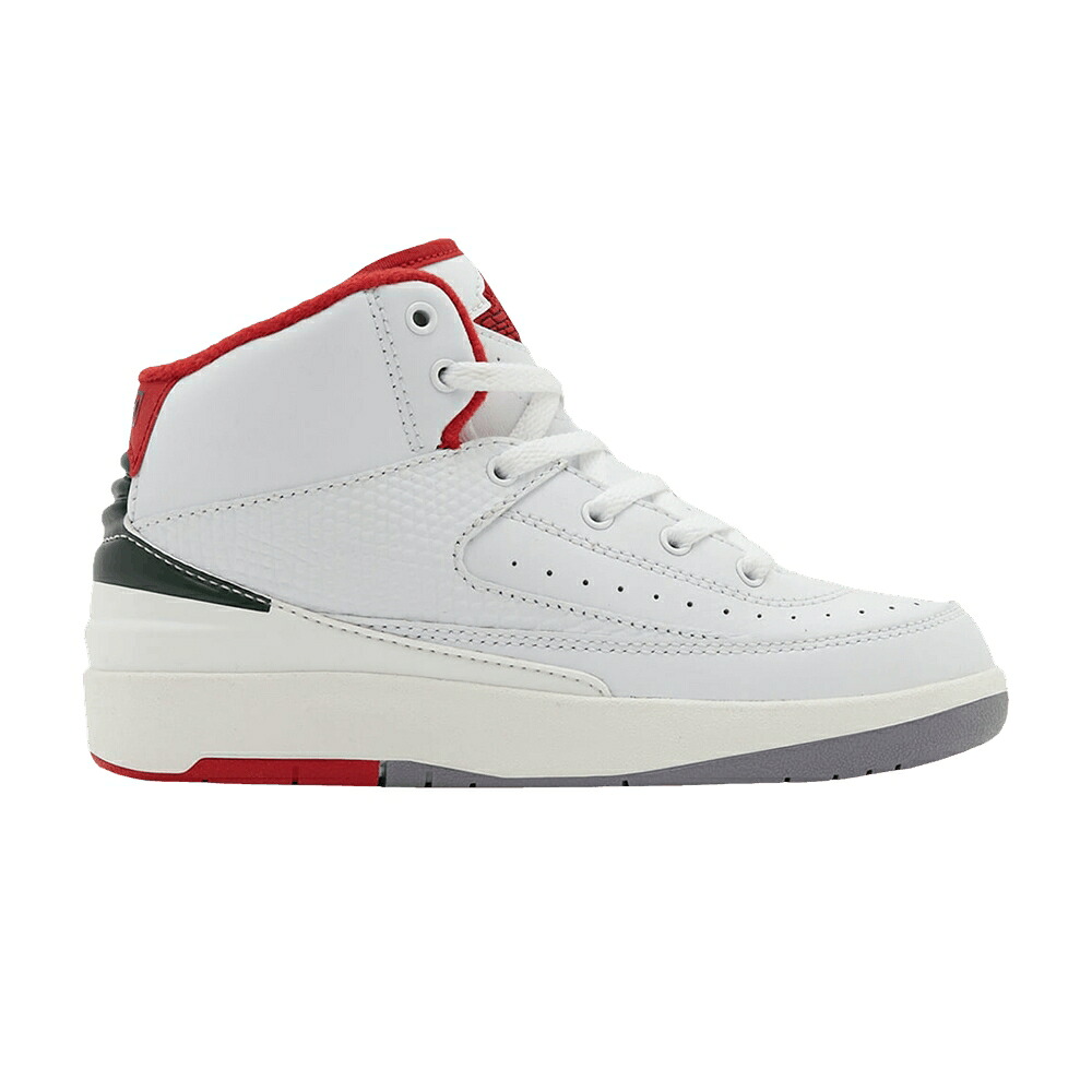ナイキ 白色 ホワイト ファイア 赤 レッド 灰色 シメント エアジョーダン 'ORIGINS' ジュニア キッズ AIR JORDAN AIR JORDAN 2 RETRO PS / WHITE FIRE RED FIR SAIL CEMENT ベビー マタニティ スニーカー|スニケス