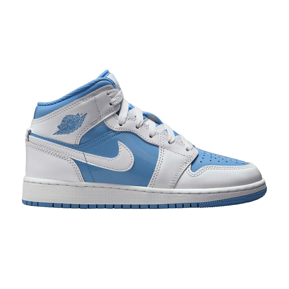ナイキ ミッド 白色 ホワイト レジェンド 青色 ブルー エアジョーダン 'LEGEND BLUE' ジュニア キッズ AIR JORDAN AIR JORDAN 1 MID GS / WHITE LEGEND BLUE ベビー マタニティ スニーカー｜スニケス