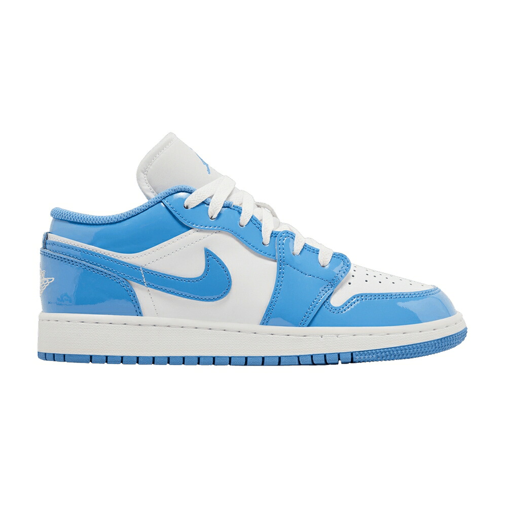ナイキ 白色 ホワイト レジェンド 青色 ブルー エアジョーダン 'UNC PATENT' ジュニア キッズ AIR JORDAN AIR JORDAN 1 LOW GS / WHITE LEGEND BLUE ベビー マタニティ スニーカー