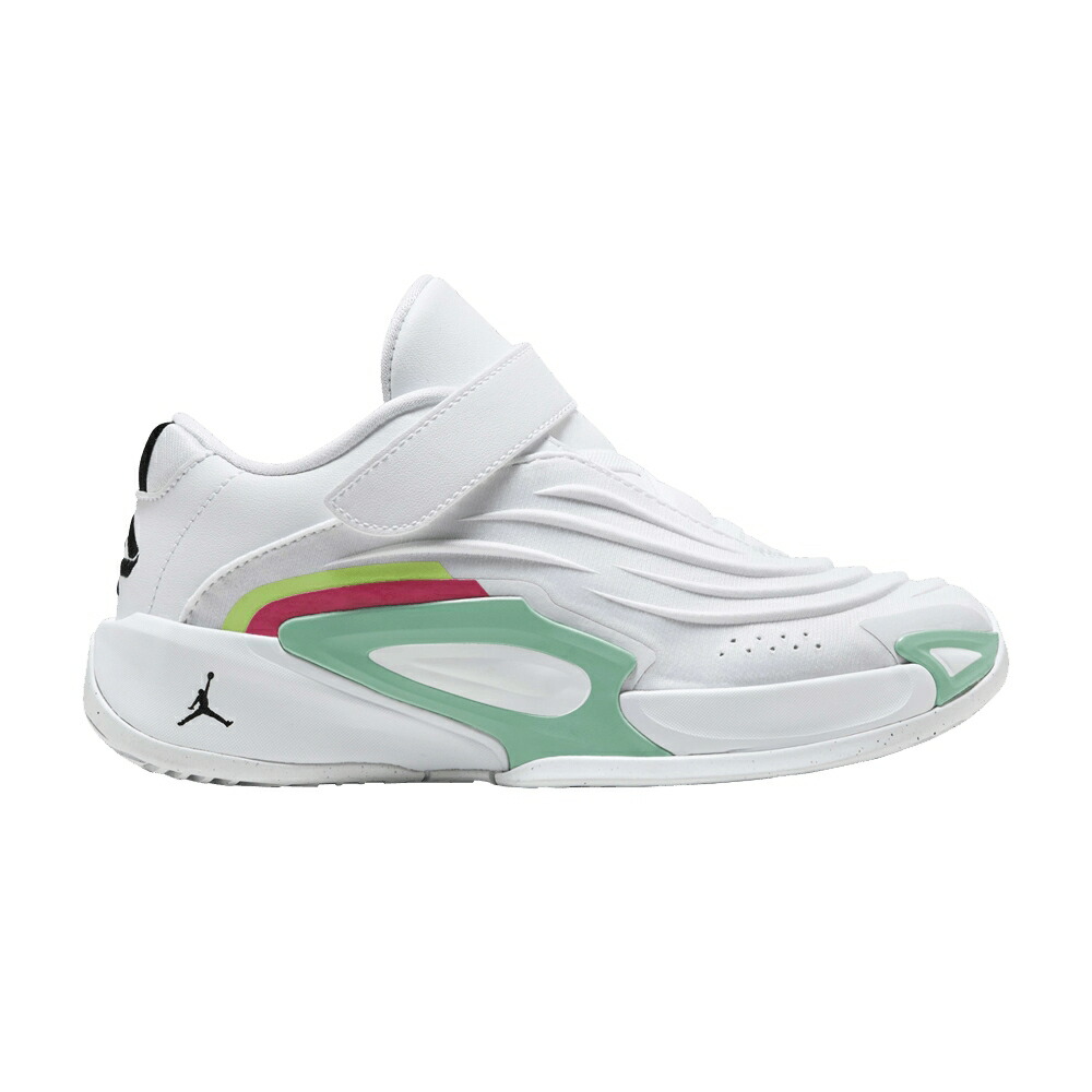 ナイキ 白色 ホワイト 黒色 ブラック 緑 グリーン エアジョーダン PHOTO FINISH ジュニア キッズ AIR JORDAN AIR JORDAN LUKA 3 PS / WHITE BLACK VOLT GLOW GREEN GLOW ベビー マタニティ スニーカー