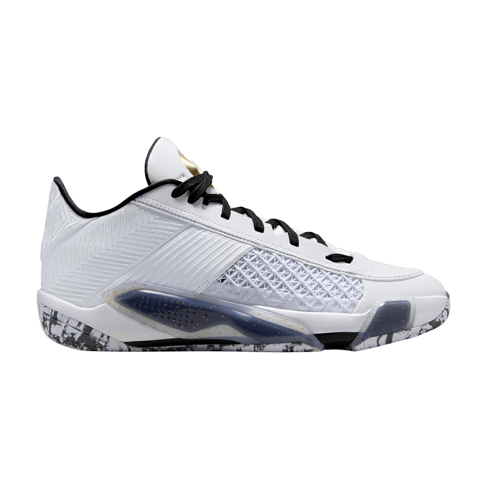 ナイキ 白色 ホワイト 黒色 ブラック ピュア プラチナム エアジョーダン 'ROYALTY' スニーカー メンズ AIR JORDAN AIR JORDAN 38 LOW PF / WHITE BLACK PURE PLATINUM|スニケス