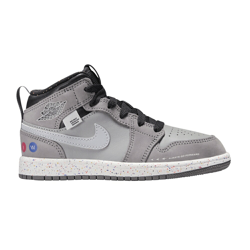 ナイキ ミッド 銀色 シルバー 黒色 ブラック エアジョーダン 'NYC SUBWAY' ジュニア キッズ AIR JORDAN AIR JORDAN 1 MID WINGS PS / GUNSMOKE MATTE SILVER BLACK ベビー マタニティ スニーカー｜スニケス 51,300円