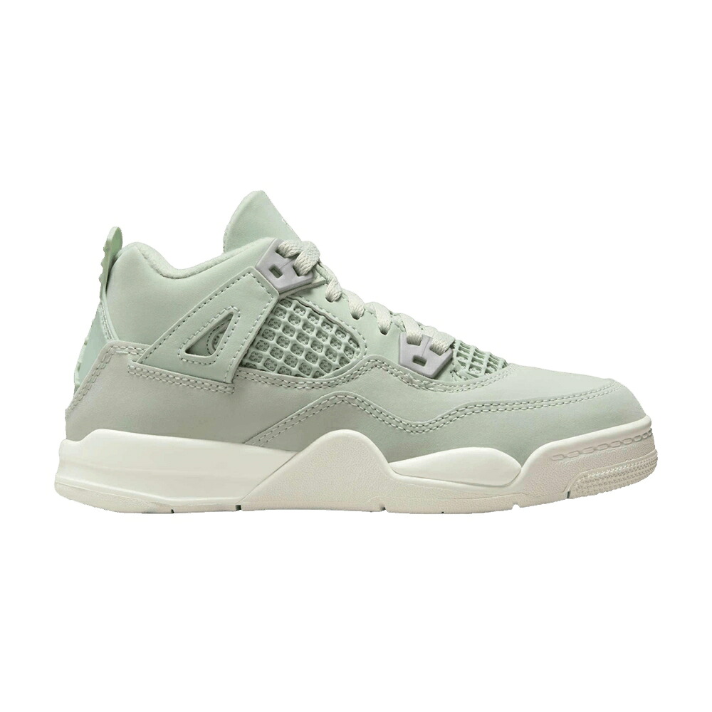 ナイキ 銀色 シルバー エアジョーダン 'ABUNDANCE SEAFOAM' ジュニア キッズ AIR JORDAN AIR JORDAN 4 RETRO PS / SEAFOAM SAIL METALLIC SILVER ベビー マタニティ スニーカー