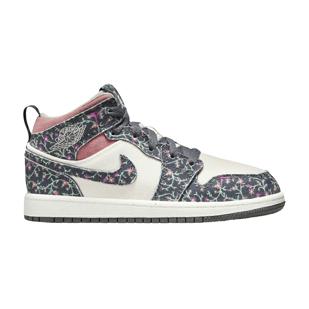 ナイキ ミッド 赤 赤いこと エアジョーダン \u0027FLORAL\u0027 御坊っちゃん キッズ AIR JORDAN AIR JORDAN 1 MID SE なおなお書き / ANTHRACITE SAIL RED STARDUST もの言う花 マタニティ スニーカー