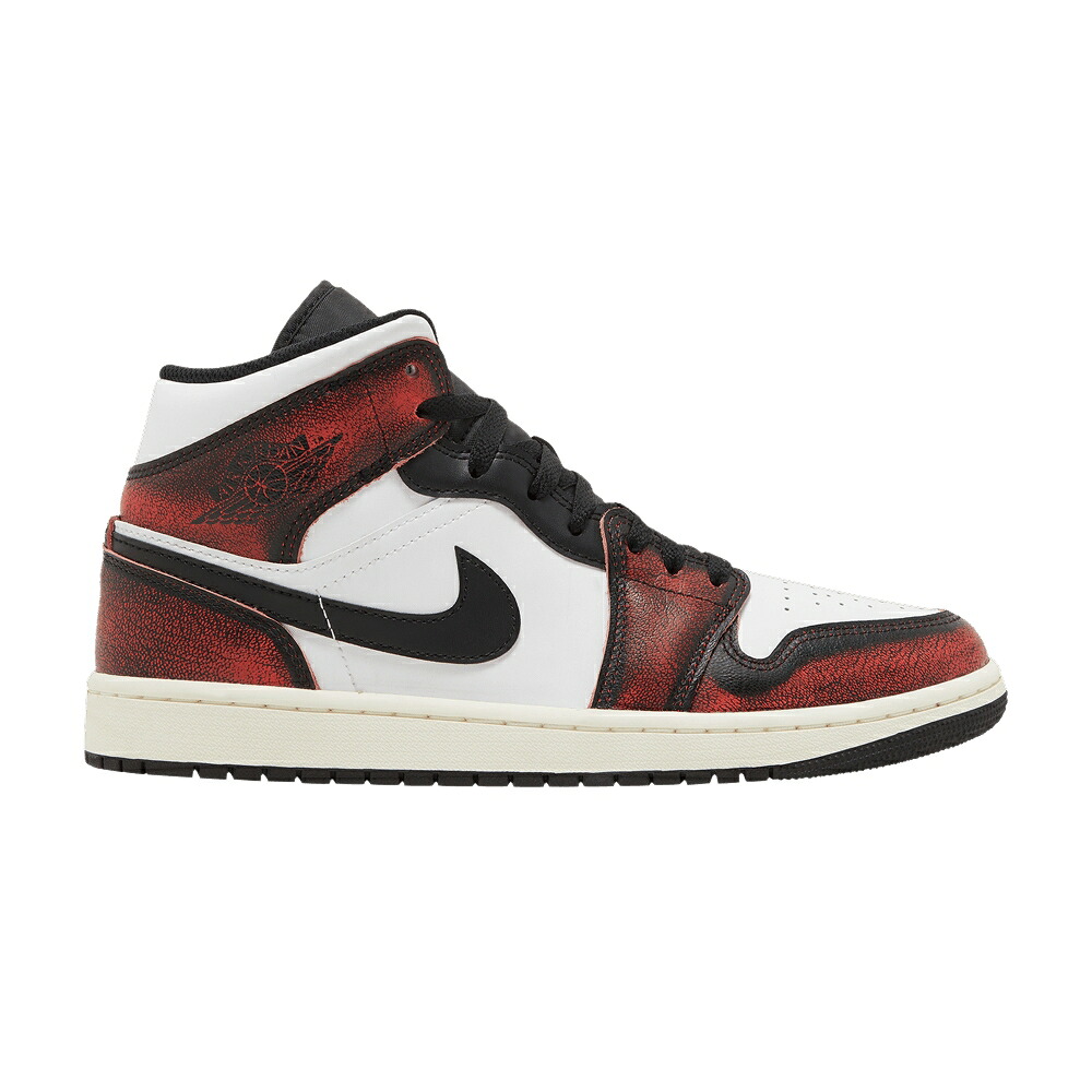 ナイキ ミッド 黒いこと 黒いこと 白いこと 白いこと エアジョーダン \u0027WEARAWAY\u0027 スニーカー メンズ AIR JORDAN AIR JORDAN 1 MID SE \u0027WEAR-AWAY\u0027 / BLACK WHITE SAIL INFRARED 23