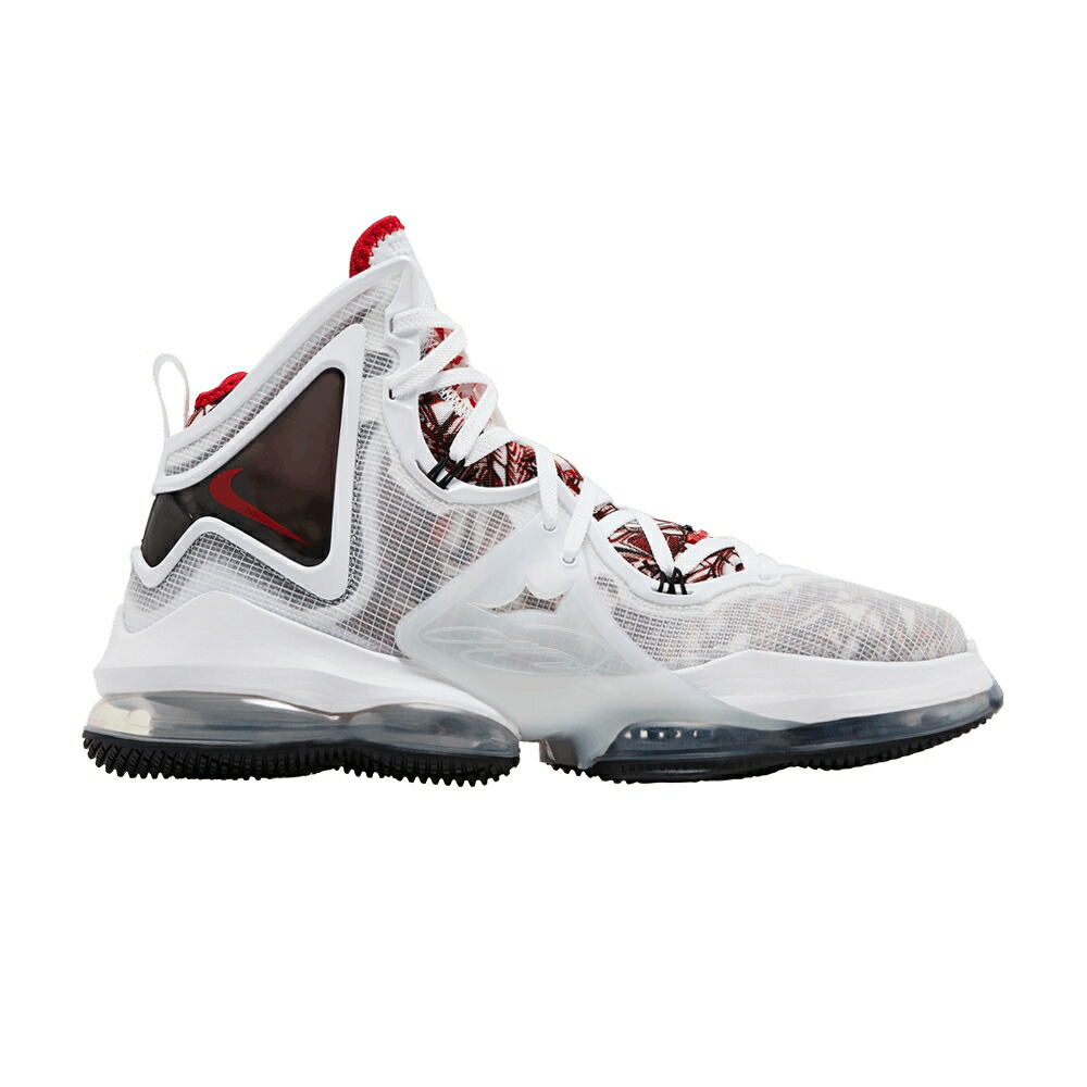 ナイキ レブロン 白色 ホワイト 黒色 ブラック 赤 レッド KETCH スニーカー メンズ NIKE LEBRON 19 / WHITE BLACK UNIVERSITY RED