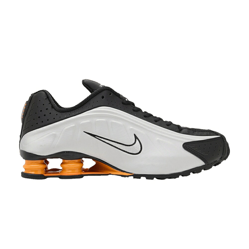 ナイキ ショックス 黒いこと 黒いこと 薄墨色 薄墨色 \u0027BRIGHT MANDARIN\u0027 スニーカー メンズ NIKE SHOX R4 / BLACK VAST GREY BRIGHT MANDARIN