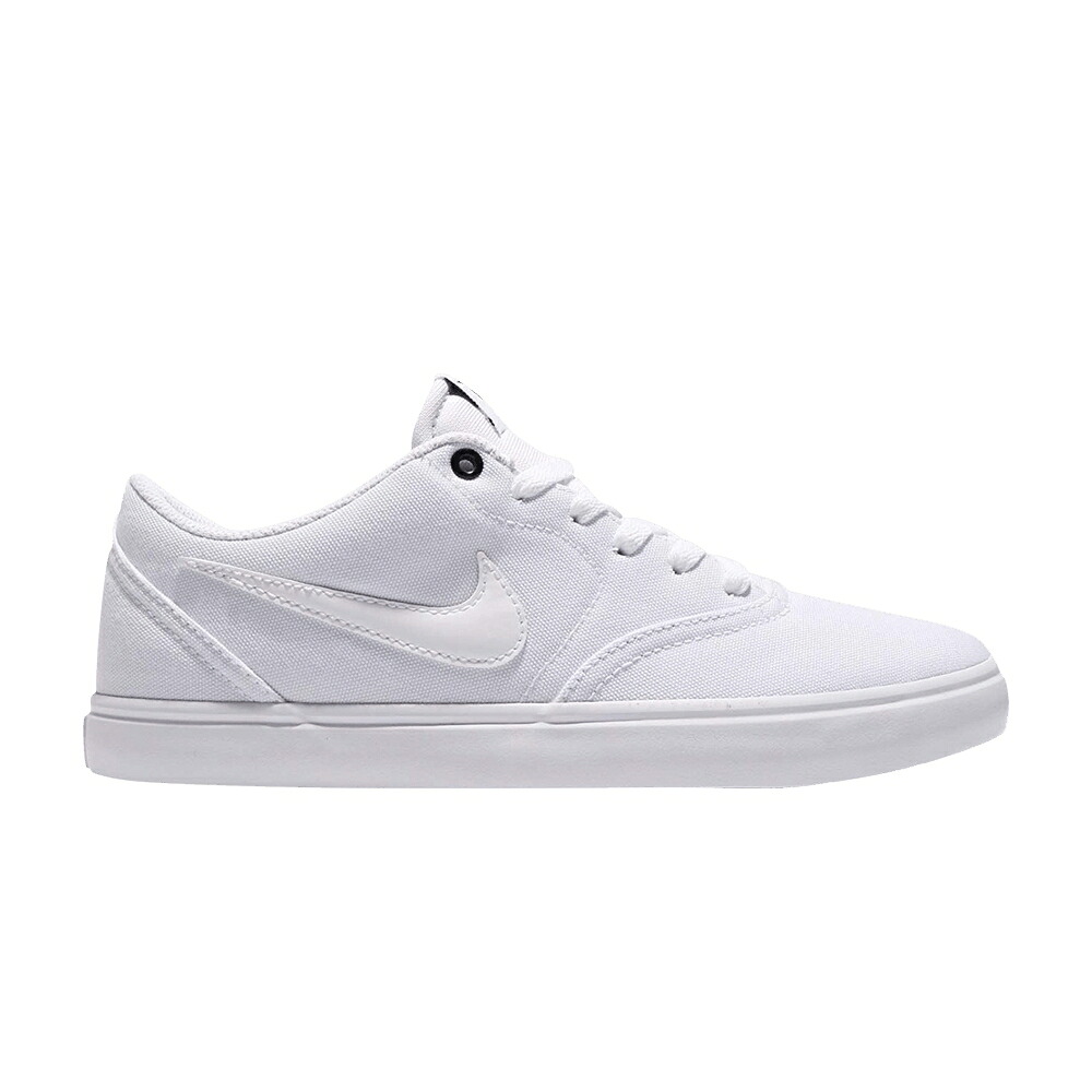 ナイキ エスビー 白色 ホワイト 黒色 ブラック 'WHITE' スニーカー メンズ NIKE CHECK SOLAR CANVAS SB / WHITE WHITE BLACK