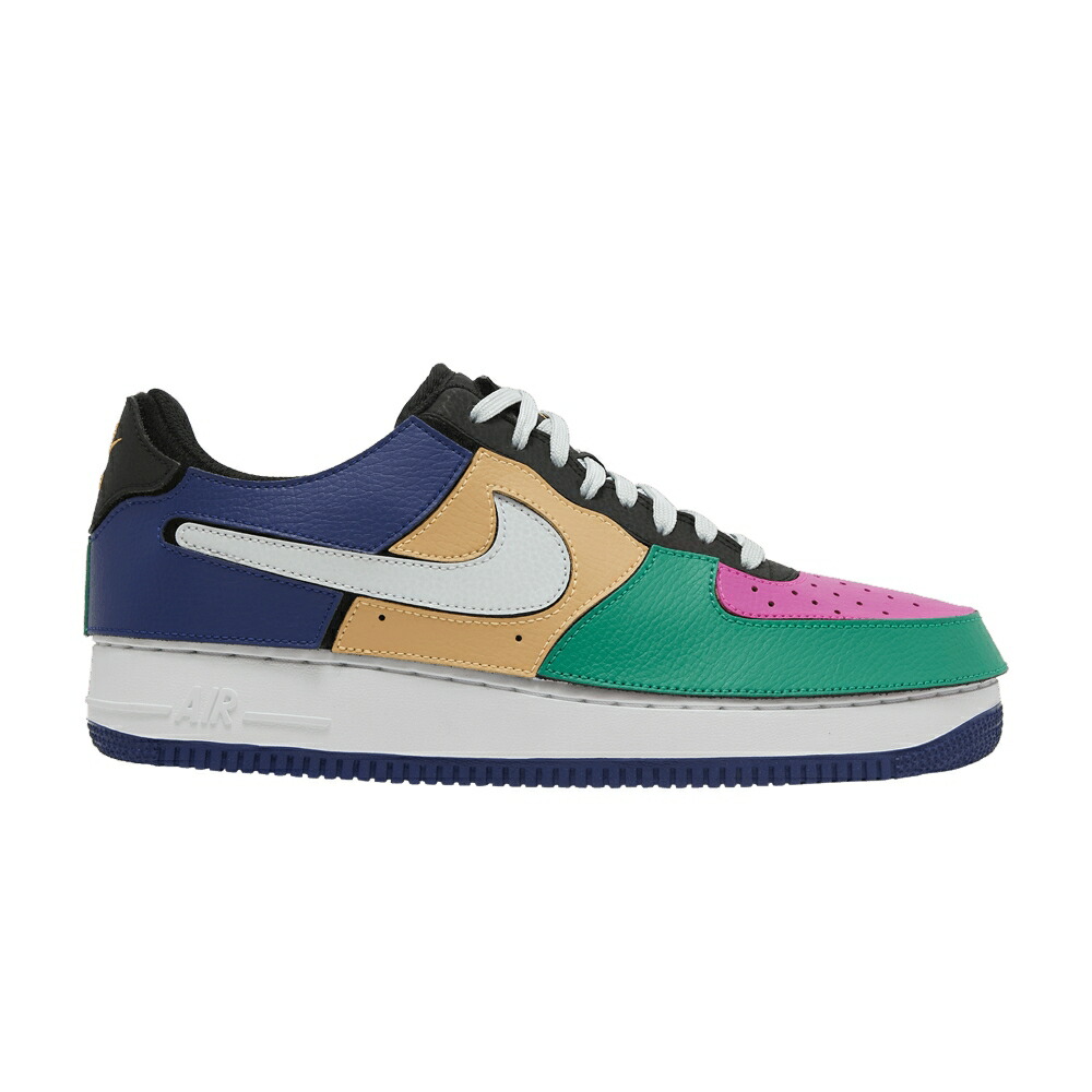 ナイキ 黒色 ブラック 橙 オレンジ エアフォース BLACK MULTICOLOR スニーカー メンズ NIKE AIR FORCE 1/1 MULTI-COLOR / BLACK LETHAL FUCHSIA ORANGE