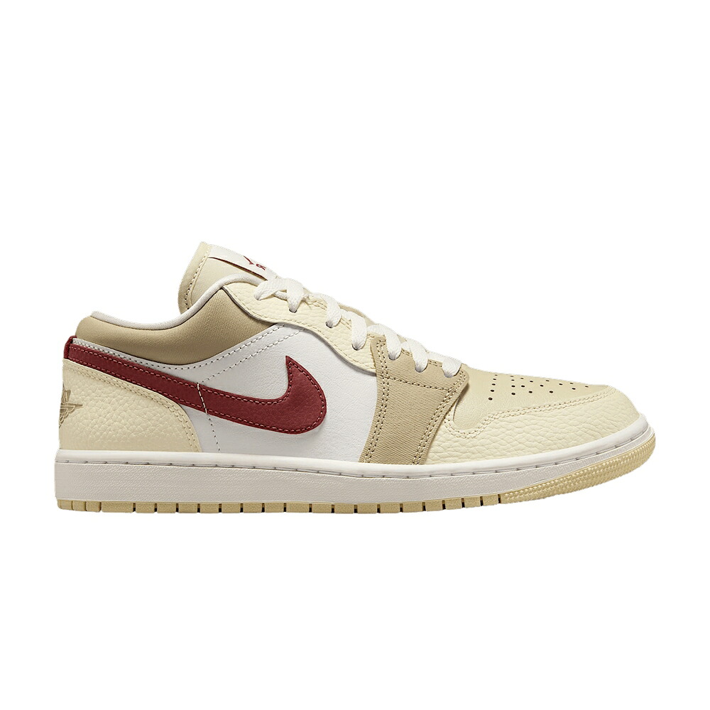 ナイキ カーキ 赤 赤いこと 白いこと 白いこと エアジョーダン \u0027DESERT SEPIA\u0027 スニーカー レディース AIR JORDAN WMNS AIR JORDAN 1 LOW KHAKI RED / SUMMIT WHITE DESERT KHAKI LIGHT
