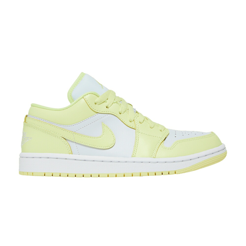 ナイキ 純然たる プラチナム 白いこと 白いこと エアジョーダン \u0027LEMONADE\u0027 スニーカー レディース AIR JORDAN WMNS AIR JORDAN 1 LOW / PURE PLATINUM WHITE CITRON TINT