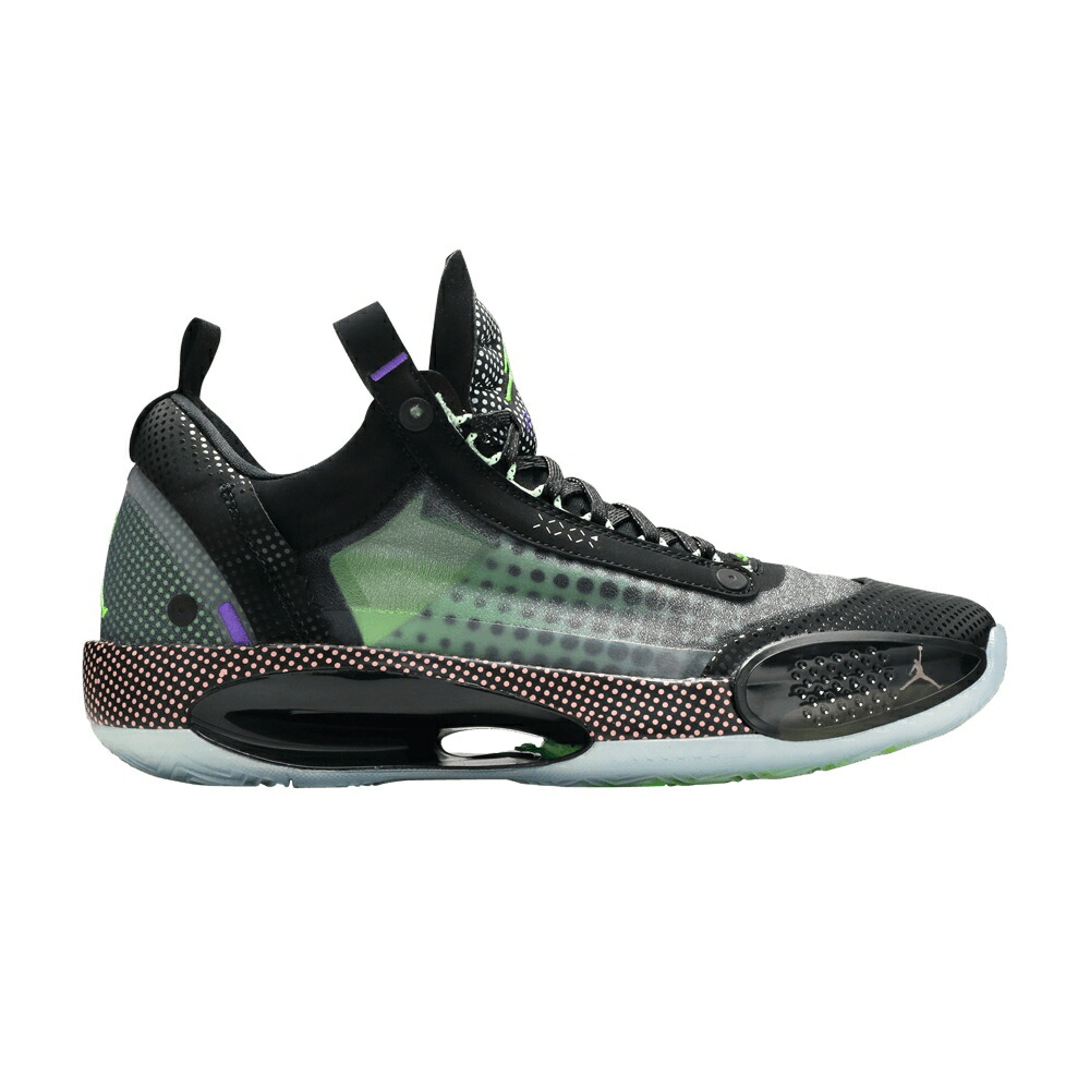 ナイキ 黒色 ブラック 白色 ホワイト 緑 グリーン エアジョーダン VAPOR GREEN スニーカー メンズ AIR JORDAN AIR JORDAN 34 LOW / BLACK WHITE VAPOR GREEN BLEACHED