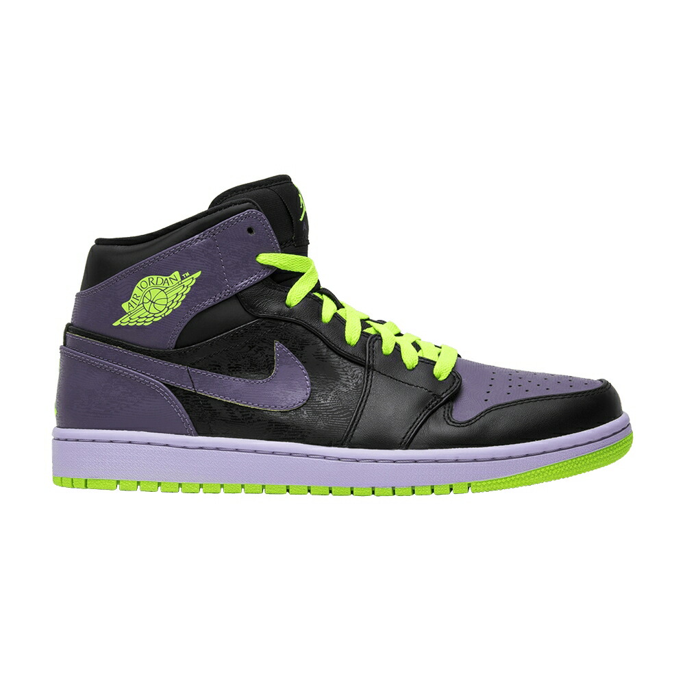 ナイキ 黒色 ブラック 緑 グリーン エアジョーダン 'JOKER' スニーカー メンズ AIR JORDAN AIR JORDAN 1 RETRO / BLACK ELECTRIC GREEN CANYON