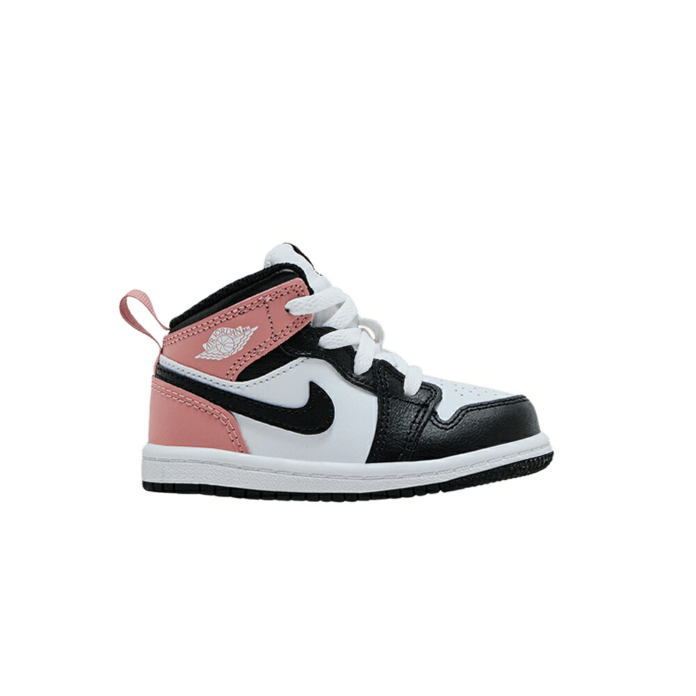 ナイキ ミッド 白いこと 白いこと さくら色 黒いこと 黒いこと エアジョーダン \u0027RUST PINK\u0027 もの言う花 AIR JORDAN AIR JORDAN 1 MID TD / WHITE RUST PINK BLACK