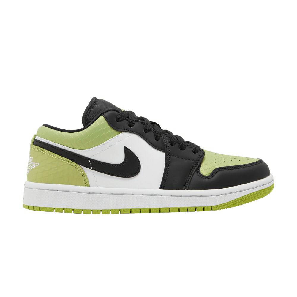 ナイキ 緑 緑であること 黒いこと 黒いこと エアジョーダン \u0027VIVID SNAKESKIN\u0027 スニーカー レディース AIR JORDAN WMNS AIR JORDAN 1 LOW SE GREEN / VIVID GREEN VIVID GREEN BLACK