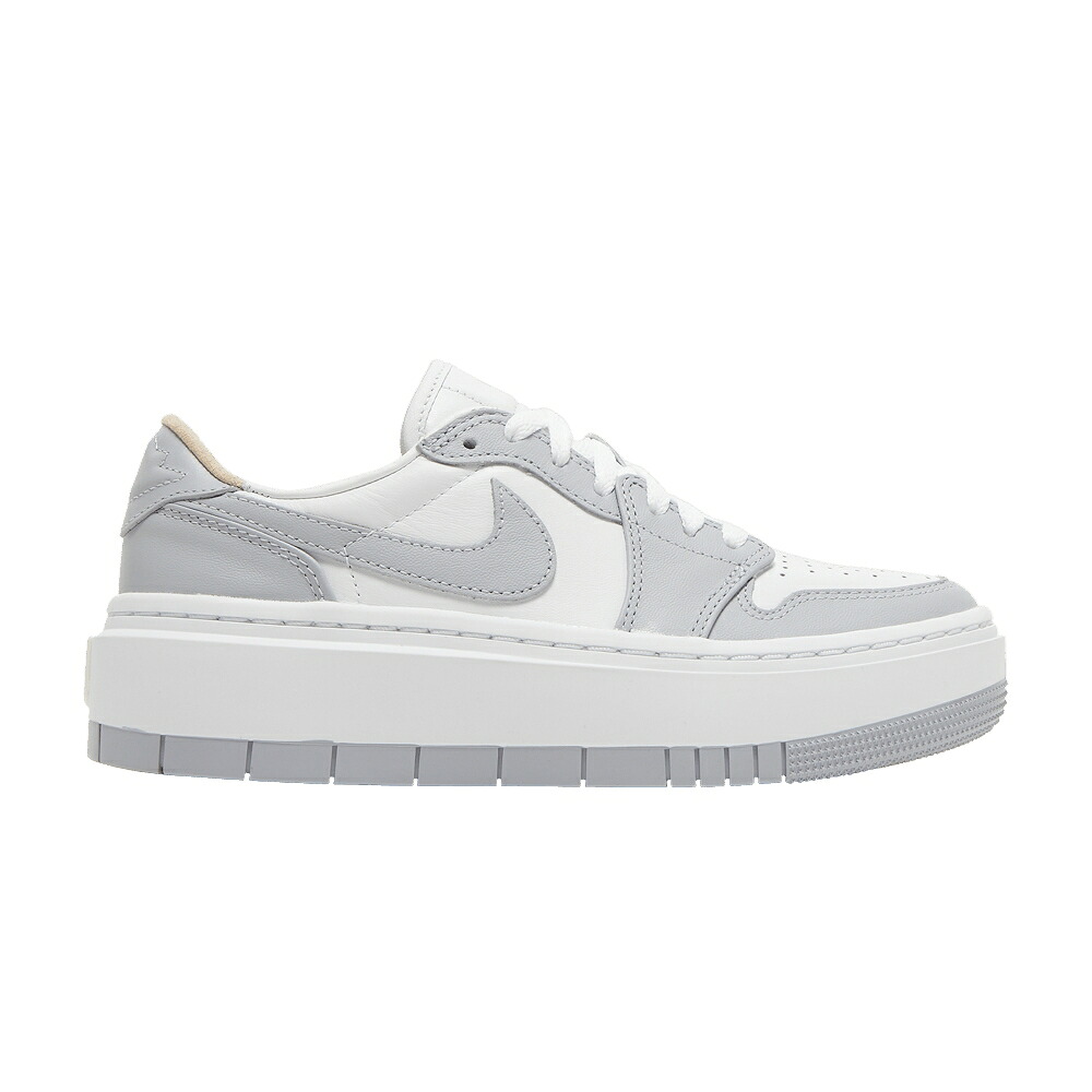 ナイキ 白いこと 白いこと 薄墨色 薄墨色 エアジョーダン \u0027WOLF GREY\u0027 スニーカー レディース AIR JORDAN WMNS AIR JORDAN 1 ELEVATE LOW / WHITE WHITE WOLF GREY