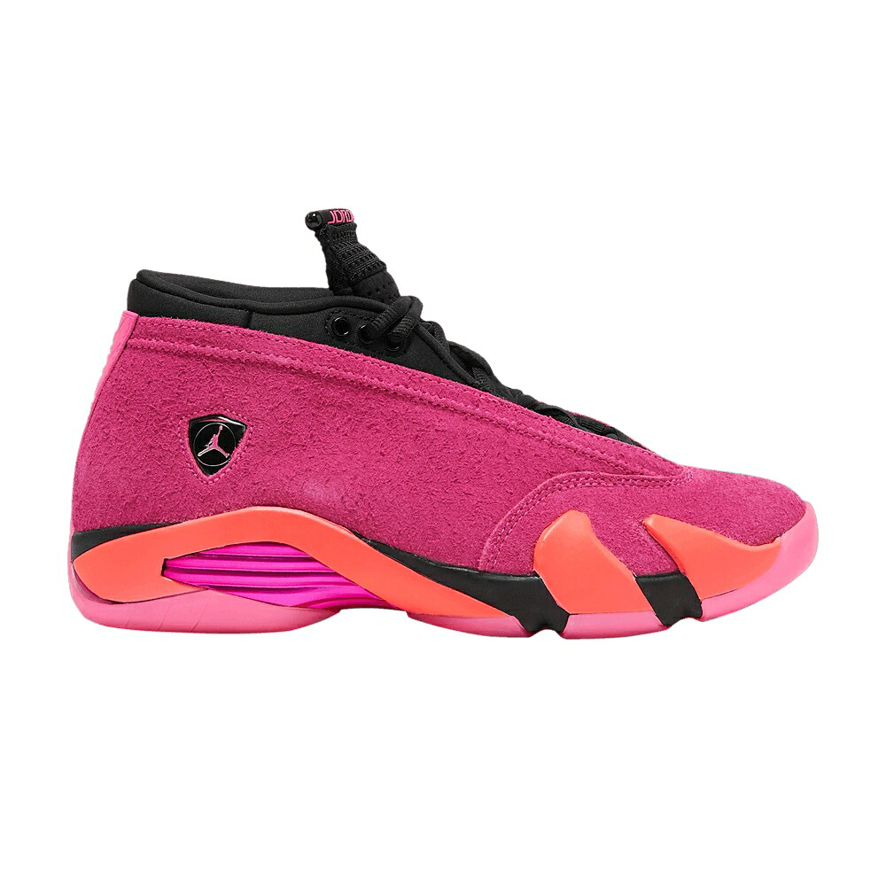 ナイキ サクラ色 ブラジャー同盟罷工 黒いこと 黒いこと クリムゾン エアジョーダン \u0027SHOCKING PINK\u0027 スニーカー レディース AIR JORDAN WMNS AIR JORDAN 14 RETRO LOW / PINK BLAST BLACK FLASH CRIMSON