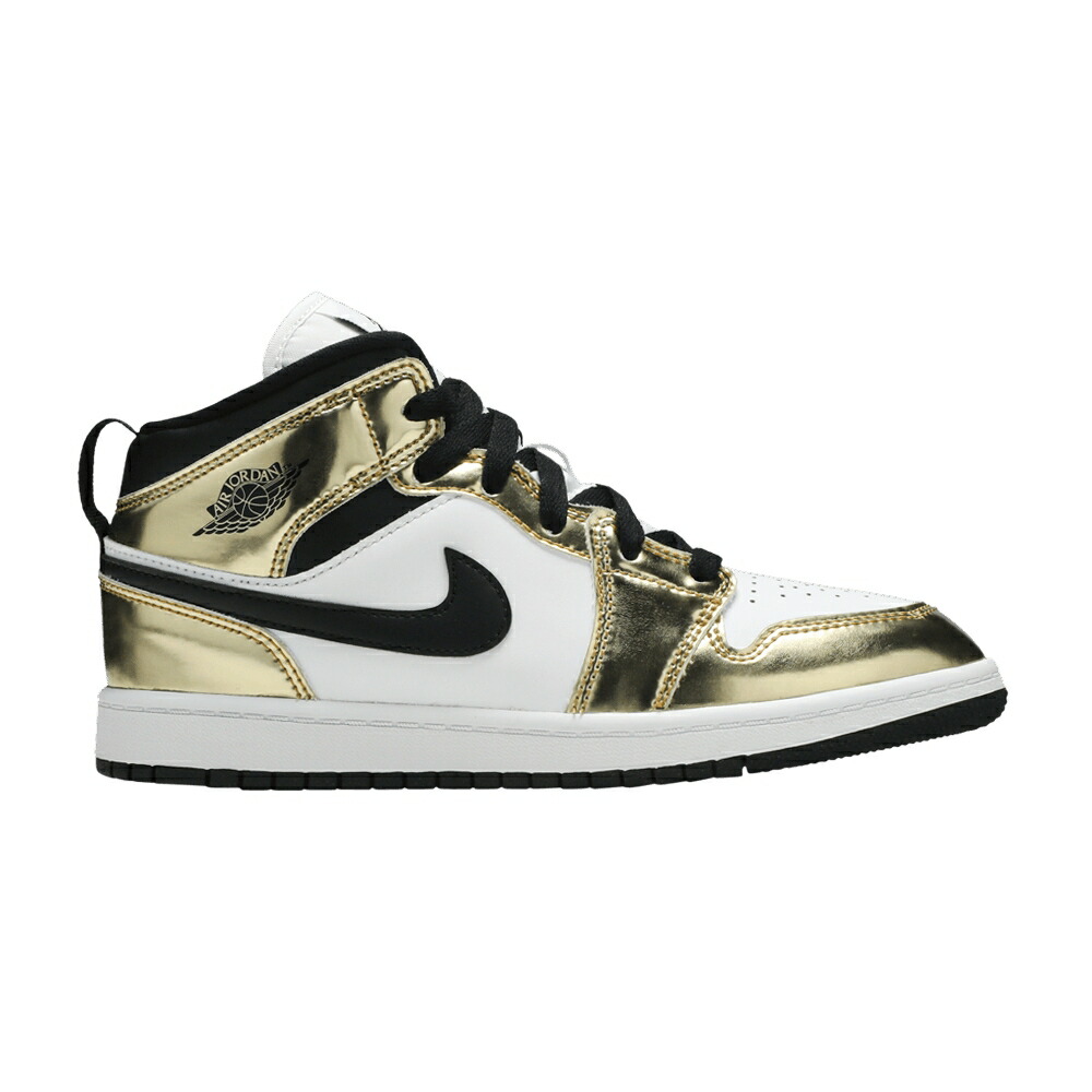 ナイキ ミッド ゴールド 白いこと 白いこと 黒いこと 黒いこと エアジョーダン \u0027METALLIC GOLD\u0027 お坊っちゃん キッズ AIR JORDAN AIR JORDAN 1 MID SE なおなお書き / METALLIC GOLD WHITE BLACK BLACK もの言う花 マタニティ スニーカー