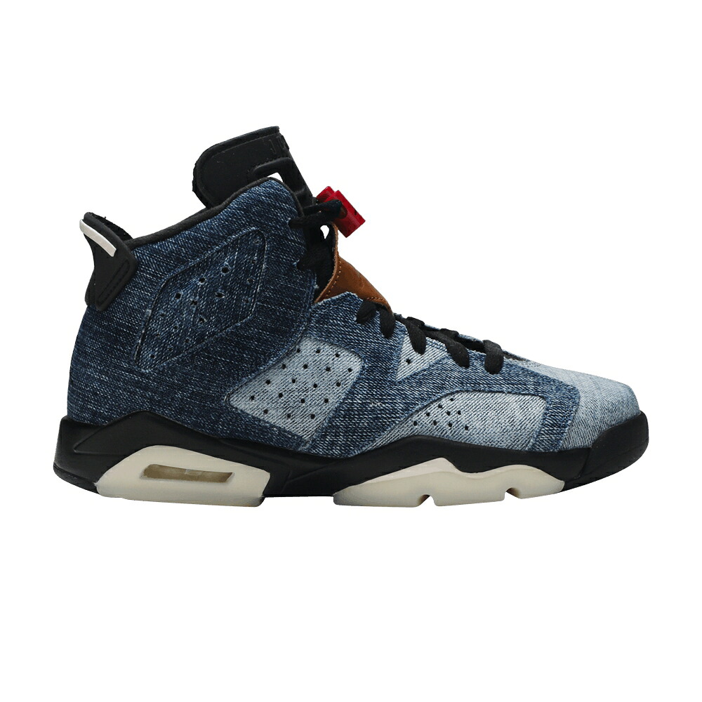ナイキ ジーンズ 赤 赤いこと エアジョーダン \u0027WASHED DENIM\u0027 お坊っちゃん キッズ AIR JORDAN AIR JORDAN 6 RETRO GS / WASHED DENIM SAIL VARSITY RED もの言う花 マタニティ スニーカー