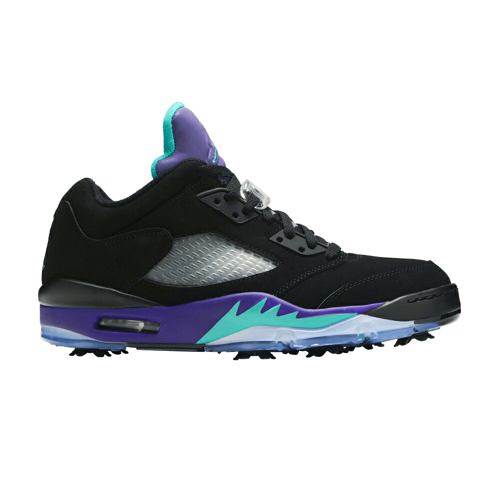 ナイキ ゴルフ 黒いこと 黒いこと エアジョーダン \u0027BLACK GRAPE\u0027 スニーカー メンズ AIR JORDAN AIR JORDAN 5 LOW GOLF / BLACK GRAPE ICE NEW EMERALD