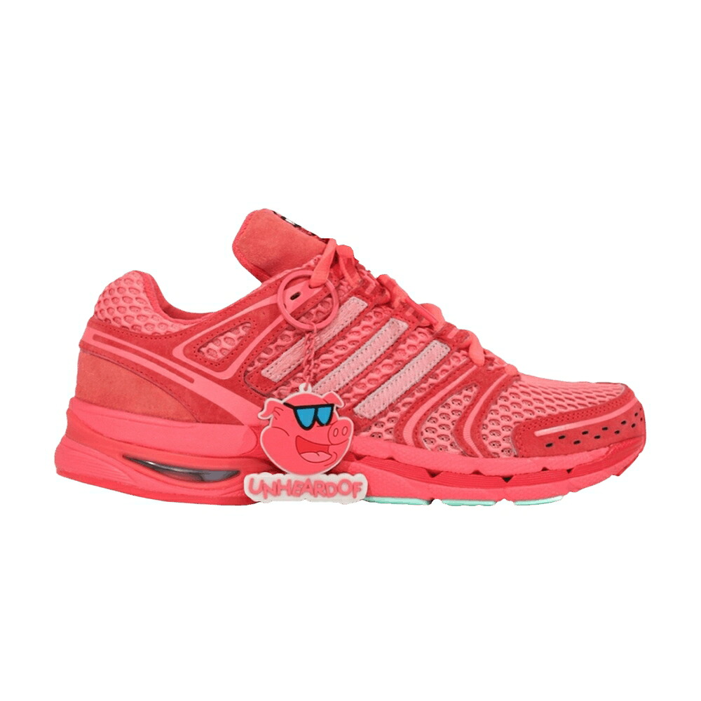 アディダス 赤 赤いこと サクラ色 2.0 \u0027STEVEO\u0027 スニーカー メンズ ADIDAS UNHEARDOF X ADISTAR CONTROL 5 PIGGY RUNNER \u0027STEVE-O\u0027 / SEMI FLASH RED LIGHT PINK SEMI