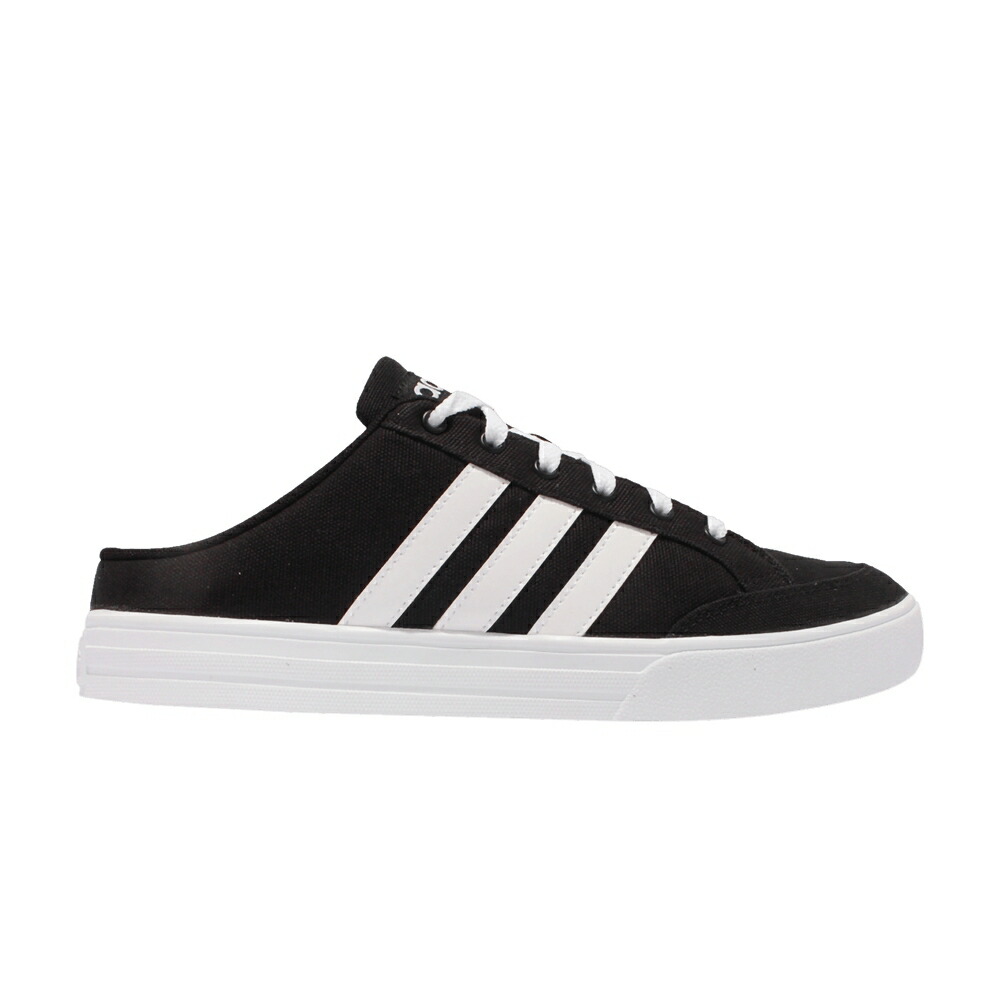 アディダス コア 黒色 ブラック 白色 ホワイト 'BLACK WHITE' スニーカー メンズ ADIDAS VS SET MULE / CORE BLACK CLOUD WHITE CLOUD