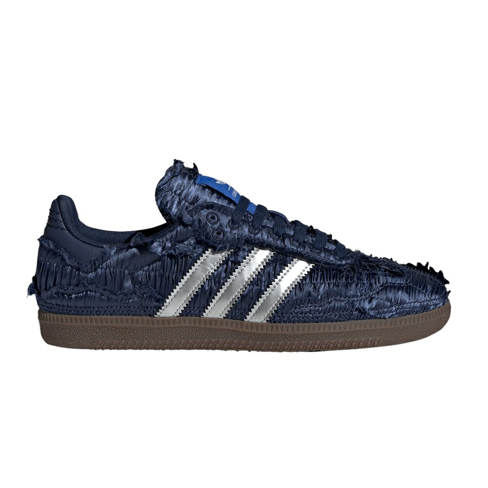 アディダス サンバ 青色 ブルー 銀色 シルバー ATIN BLUE スニーカー メンズ ADIDAS CAROLINE HU X SAMBA OG PACK - DARK / DARK BLUE SILVER METALLIC CHALK