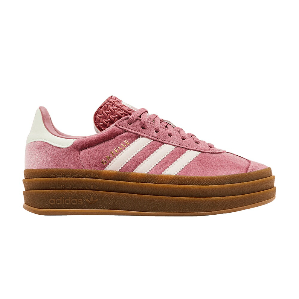 アディダス ガゼル クリムゾン さくら色 \u0027PRELOVED VELVET\u0027 スニーカー レディース ADIDAS WMNS GAZELLE BOLD CRIMSON / PRELOVED CRIMSON SANDY PINK OFF スニーカー-レディース靴