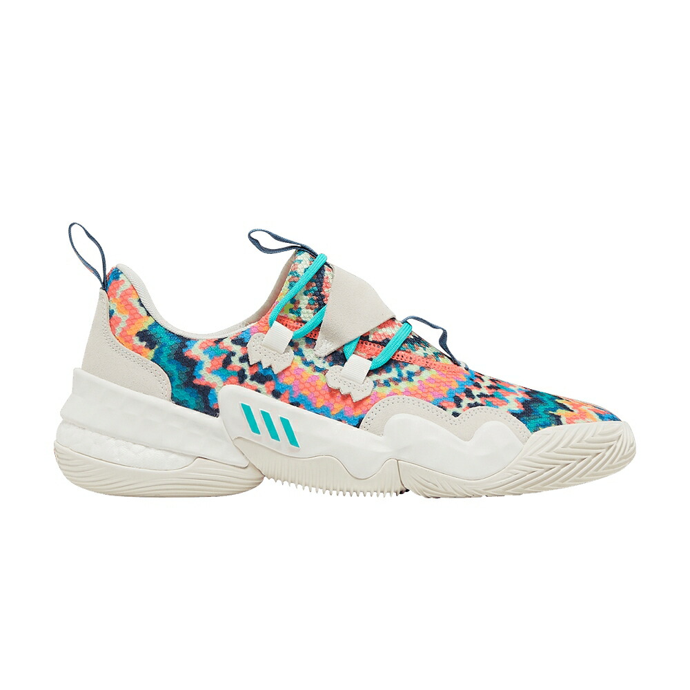 アディダス 白色 ホワイト ラッシュ TIEDYE スニーカー メンズ ADIDAS TRAE YOUNG 1 TIE-DYE / CHALK WHITE MINT RUSH CHALK