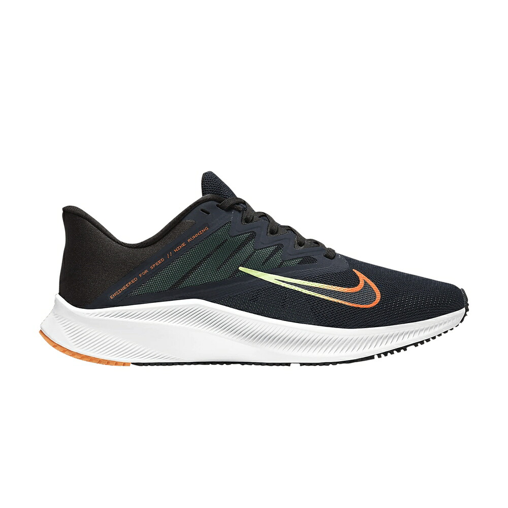 ナイキ 黒いこと 黒いこと 菩提樹 \u0027OBSIDIAN ORANGE\u0027 スニーカー メンズ NIKE QUEST 3 ATOMIC / OBSIDIAN BLACK LIME GLOW ATOMIC
