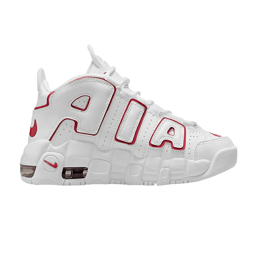 ナイキ 繰り上げるペース エアモアアップテンポ モアテン \u0027WHITE RED\u0027 お坊っちゃん キッズ NIKE AIR MORE UPTEMPO なおなお書き VARSITY 2021 / もの言う花 マタニティ スニーカー