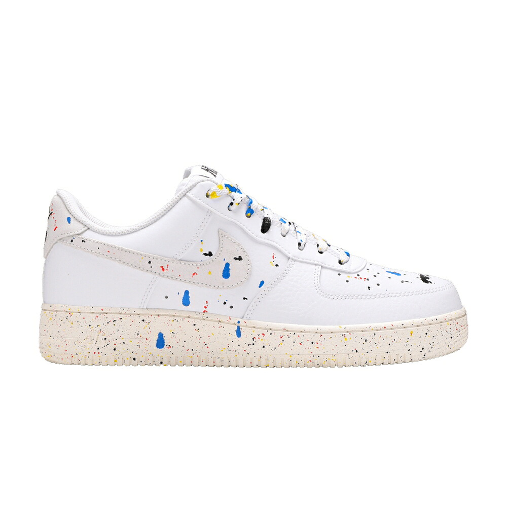 ナイキ 白いこと 白いこと 空軍 \u002707 \u0027PAINT SPLATTER\u0027 スニーカー メンズ NIKE AIR FORCE 1 LV8 / WHITE WHITE SAIL WHITE
