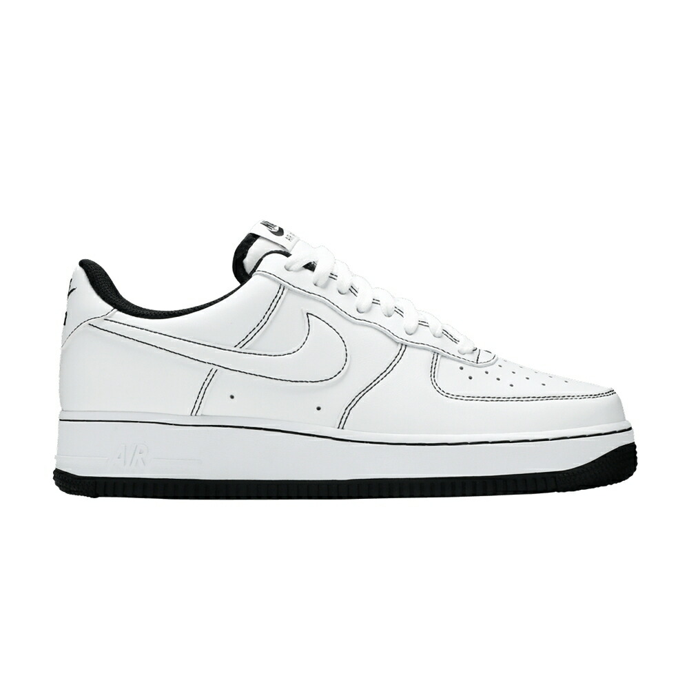 ナイキ 白いこと 白いこと 黒いこと 黒いこと 空軍 \u002707 \u0027CONTRAST STITCH\u0027 スニーカー メンズ NIKE AIR FORCE 1 / WHITE BLACK WHITE