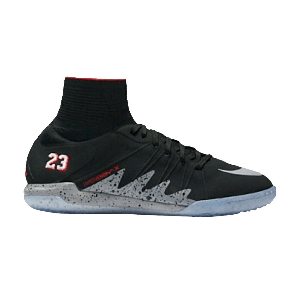 ナイキ 黒色 ブラック 銀色 シルバー 'BLACK CEMENT' スニーカー メンズ NIKE HYPERVENOMX PROXIMO NJR IC JR / BLACK METALLIC SILVER LIGHT