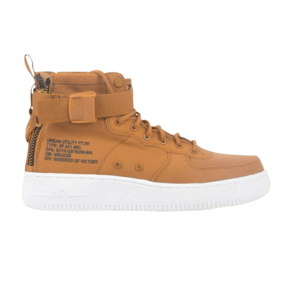 ナイキ ミッド 白いこと 白いこと 空軍 \u0027DESERT OCHRE\u0027 お坊っちゃん キッズ NIKE 空想科学小説 AIR FORCE 1 MID GS / DESERT OCHRE SEQUOIA WHITE もの言う花 マタニティ スニーカー
